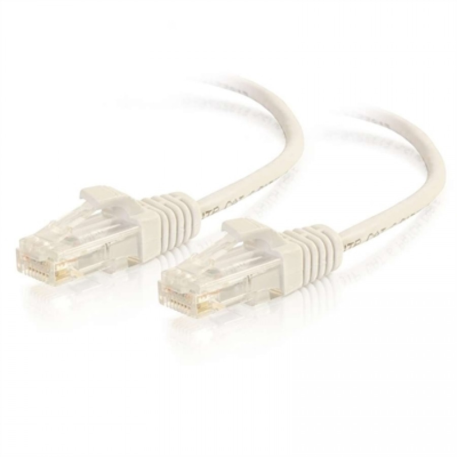 C2G 1ft Cat6 UTP Slim 28awg White