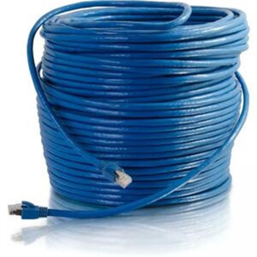 C2G 200ft CAT6 SOLID SHIELDED BLUE