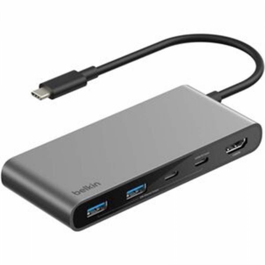 Belkin USB-C 7-IN-1 MULTIPORT HUB 100W SPACE GRAY