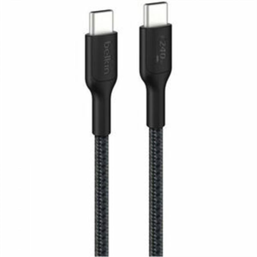 Belkin C - C Cable 240W 2.0 BRAIDED PCR 1M BLACK