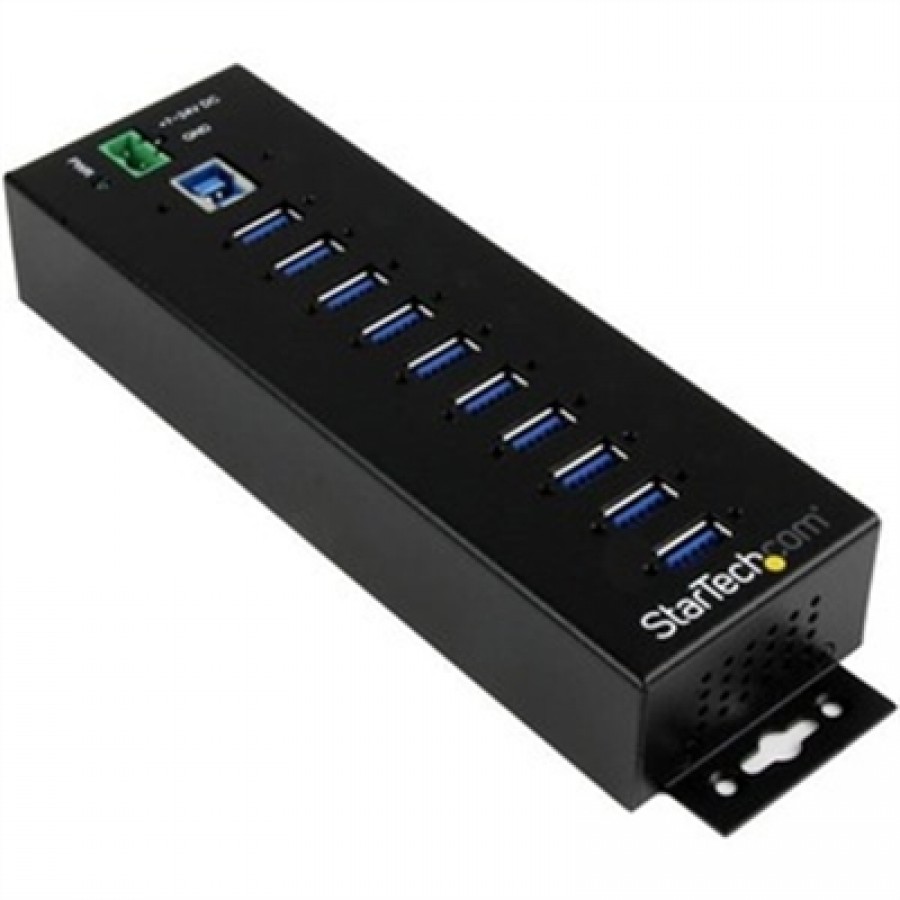 Startech.com 10Pt Ind USB3 Hub Ext PS TAA