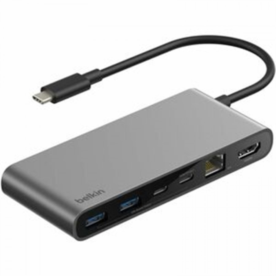 Belkin USB-C 8-IN-1 MULTIPORT HUB 2.5GBE SPACE GRAY
