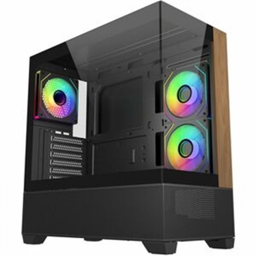Coolermaster Elite 690 Wood Front ATX Case