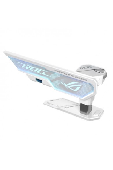 ASUS ROG Herculx Graphics Card Holder White Edition (Tool-free design Included spirit level Solid zinc alloy 72-128mm Aura Sync)