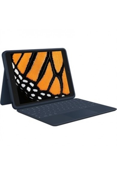 Logitech Rugged Combo 3 Touch KB Case w/trackpad for iPad 7th 8th and 9th Gen - Blue - Apple only use