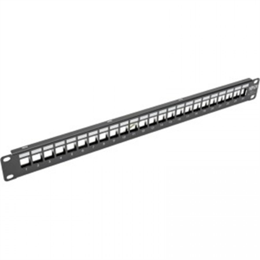Tripp Lite 24-Port Shielded Blank Patch Panel RJ45 USB HDMI Cat5/6 1URM TAA