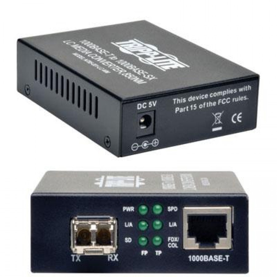 Tripp Lite LC Multimode Fiber Media Converter Gigabit 10/100/1000 RJ45