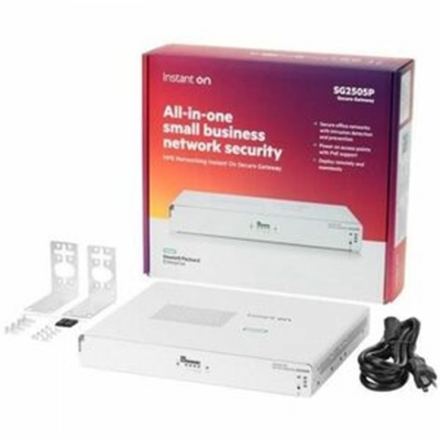 HPE Networking Instant On Secure Gateway 5-port SmartRate 2.5G PoE+ 64W SG2505P US en