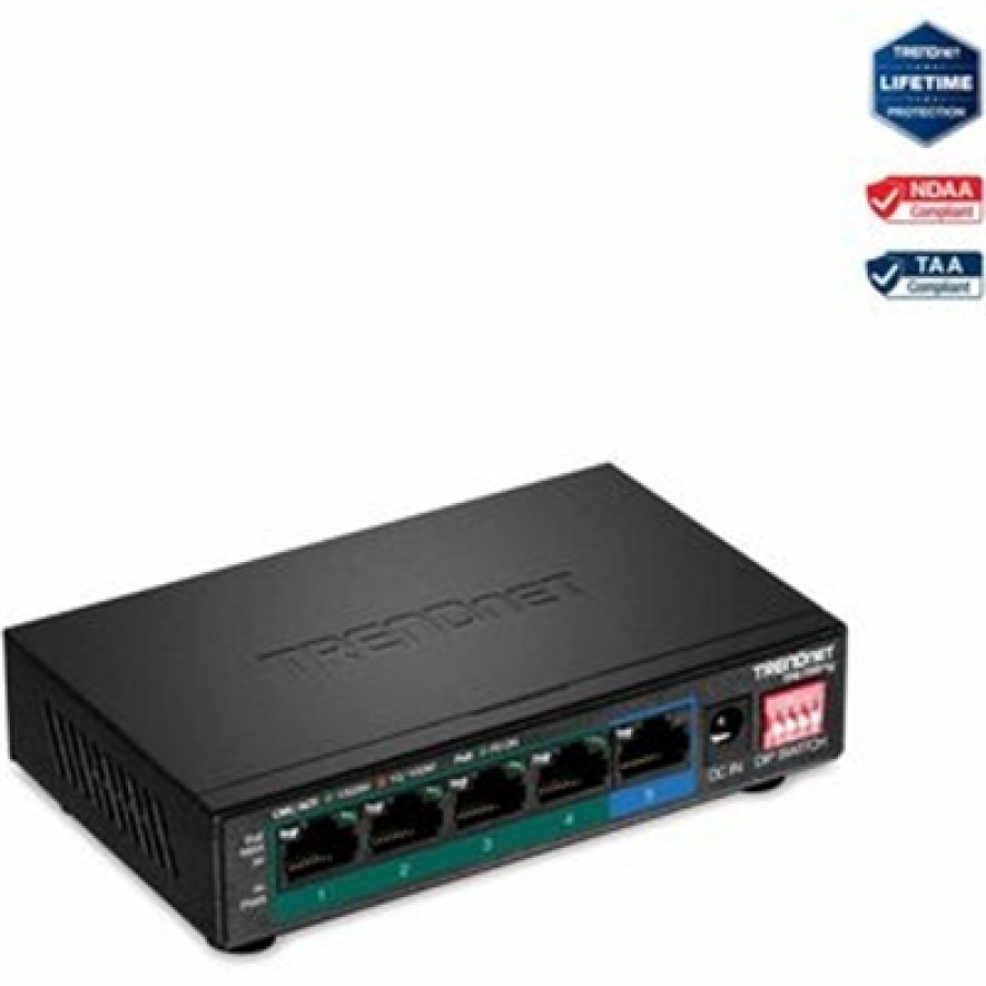TRENDnet 5 Port Gig PoE Plus Switch