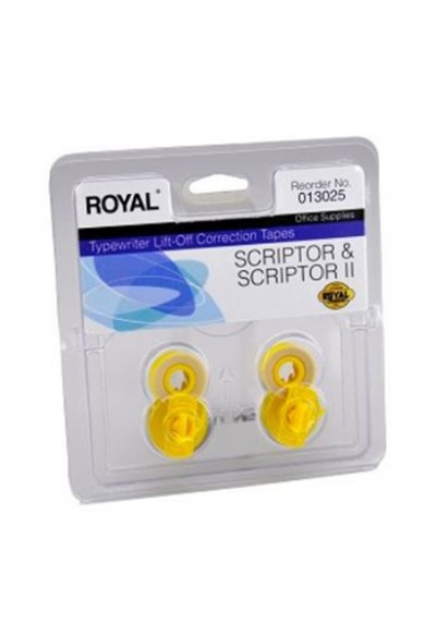 Black Correctable Typewriter Ribbon. Fits Royal Scriptor and Scriptor 2 models