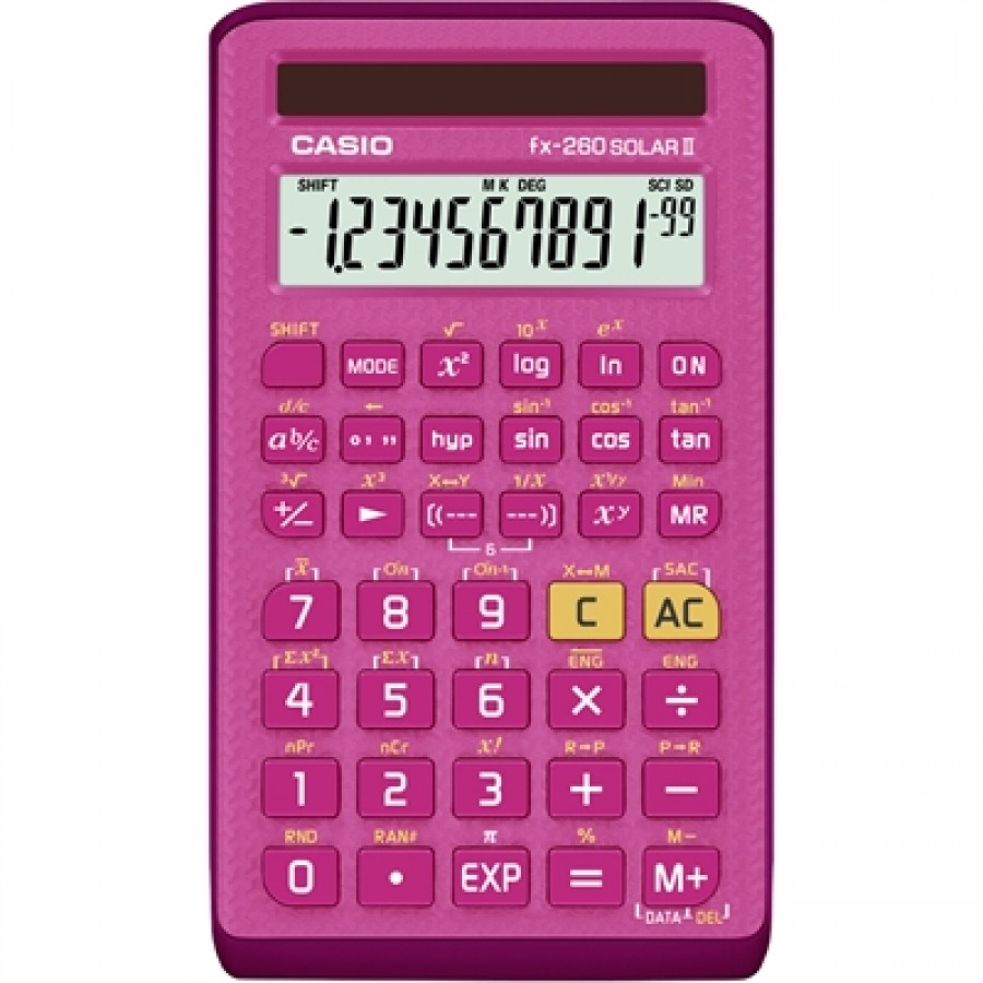 Casio Solar Scientific Calc Pink