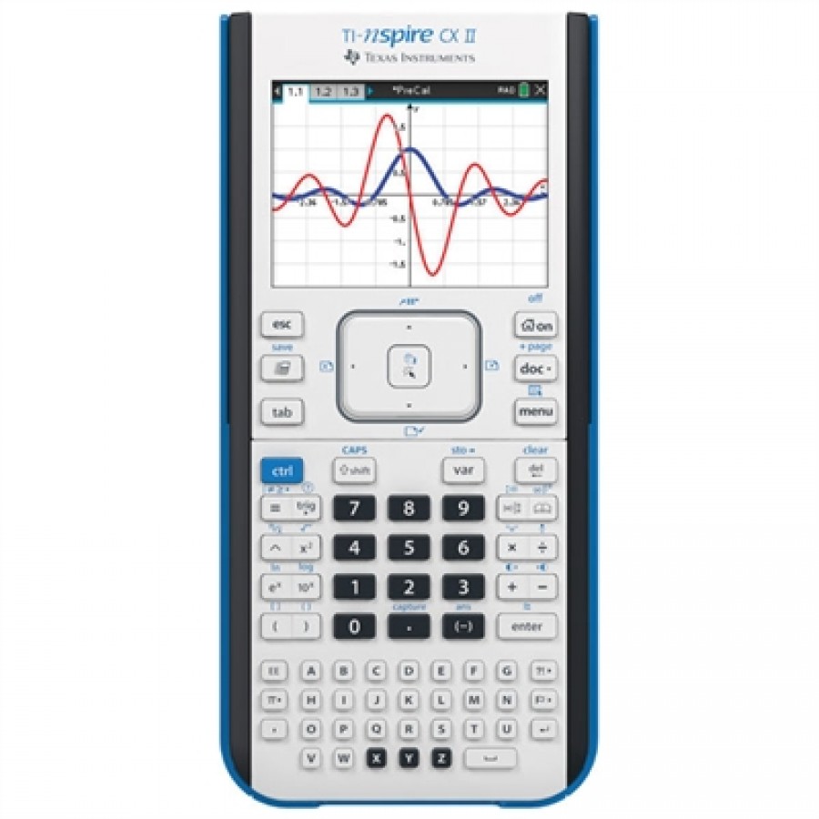 Texas Instruments TI Nspire CX II Student Software -- One (1) unit with rechargeable battery and student software in a trapped blister. Graphing Calculators
