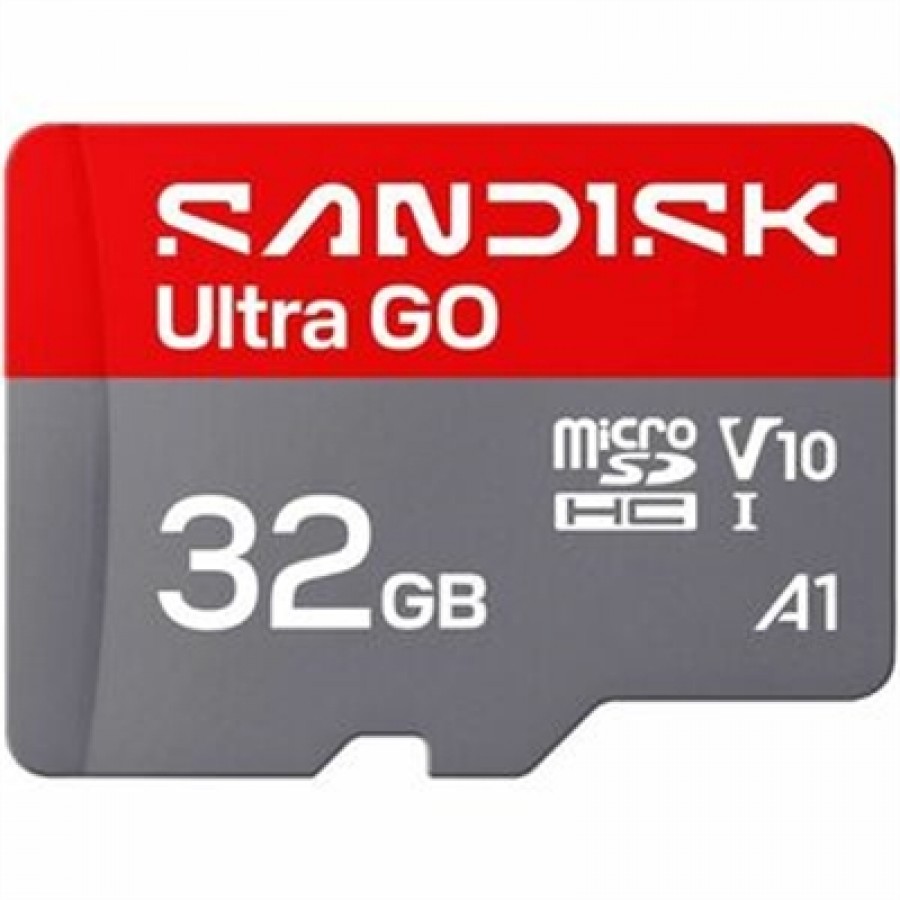 32GB* SANDISK Ultra GO microSDHC UHS-I Card up to 120MB/s** read speed Full HD video V10 U1 C10 A1***