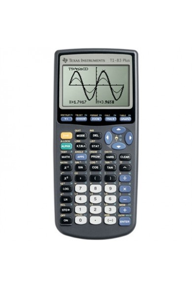 Texas Instruments Inc. TI-83 Plus is a graphing calculator with 8 display lines displaying 16 characters with 24 KB memory requires 4 AAA battery(s)
