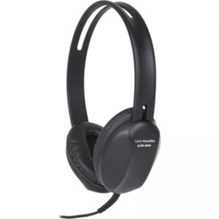 Cyber Acoustics Vinyl ear pads adjustable headband cord mgmt system K12