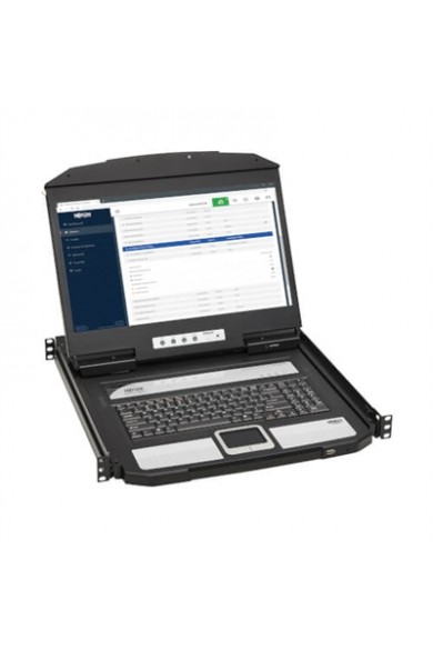 Eaton Tripp Lite KVM Console KVM Switch Short-Depth Rackmount w 18.5in LCD 1URM