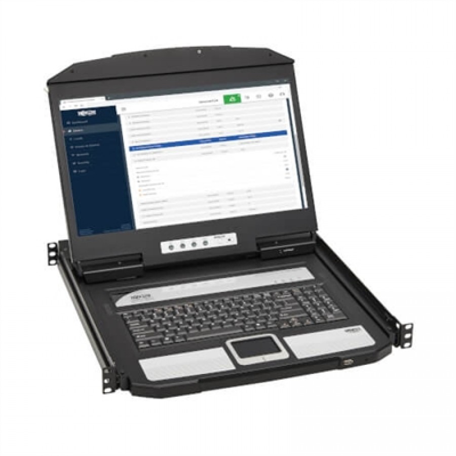Eaton Tripp Lite KVM Console KVM Switch Short-Depth Rackmount w 18.5in LCD 1URM