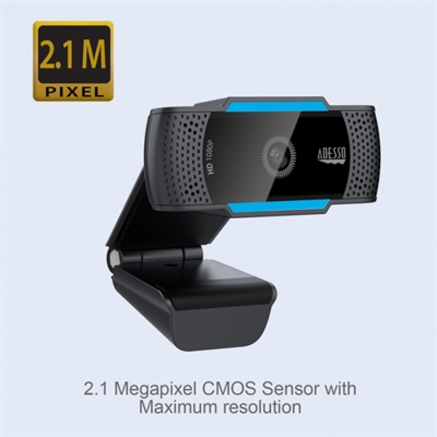 Adesso Inc. 1080p HD Webcam w Dual Microphone