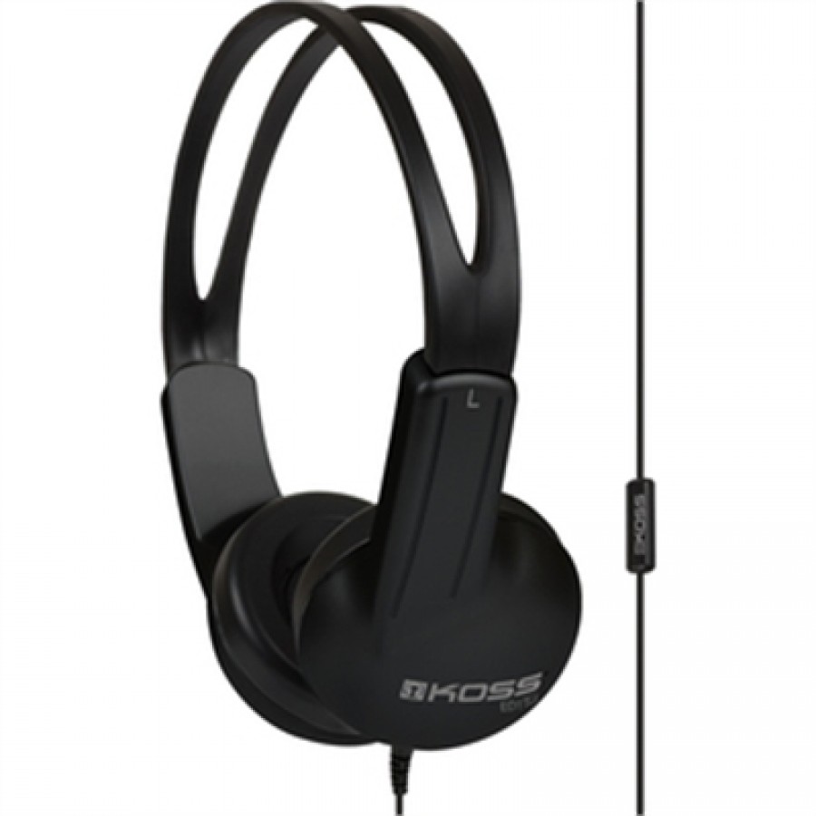 Koss Communication Headphones with in-line push to talk microphone durable commercial and institutional design for multiple users young and old