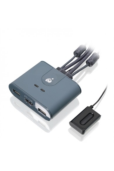 IOGear 2-Port Full HD KVM Switch with HDMI and USB Connections. For 2 HDMI PC Share one Keyboard Mouse and Monitor