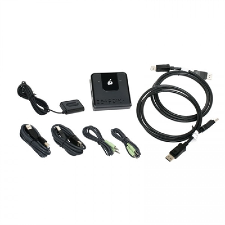 IOGear 2-Port DisplayPort KVM Switch with advanced 4K High Def video and USB 2.0 technology