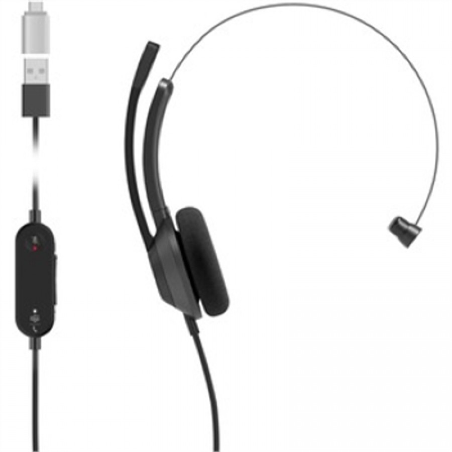 Cisco Systems Headset 321 Wired Single On-Ear Carbon Black USB-C