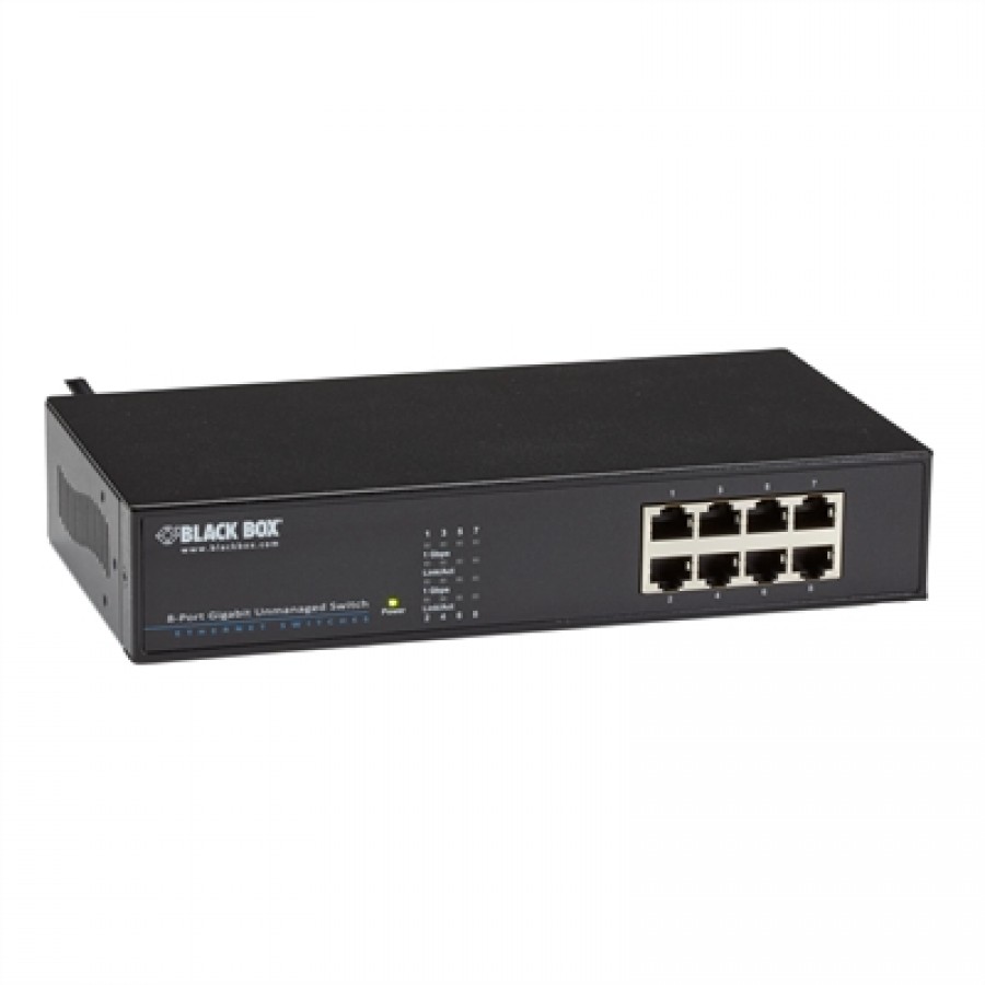 Black Box Corporation 8PT Gb Swt RJ45 Rckmnt