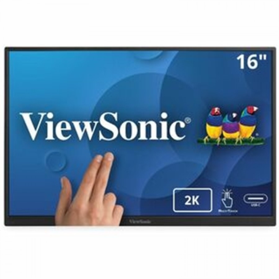 Viewsonic 16 Portable WQXGA IPS Touch Monitor with 65W USB-C and Smart Cover Design 2560 x 1440 resolution