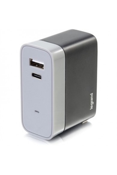 C2G 2-Port USB-C + USB-A Wall Charger 5.4A