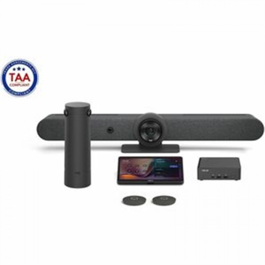 Logitech Rally Bar + Tap + Sight + 2 Microphone Pods + ASUS NUC for Microsoft Teams Room Kit - TAA