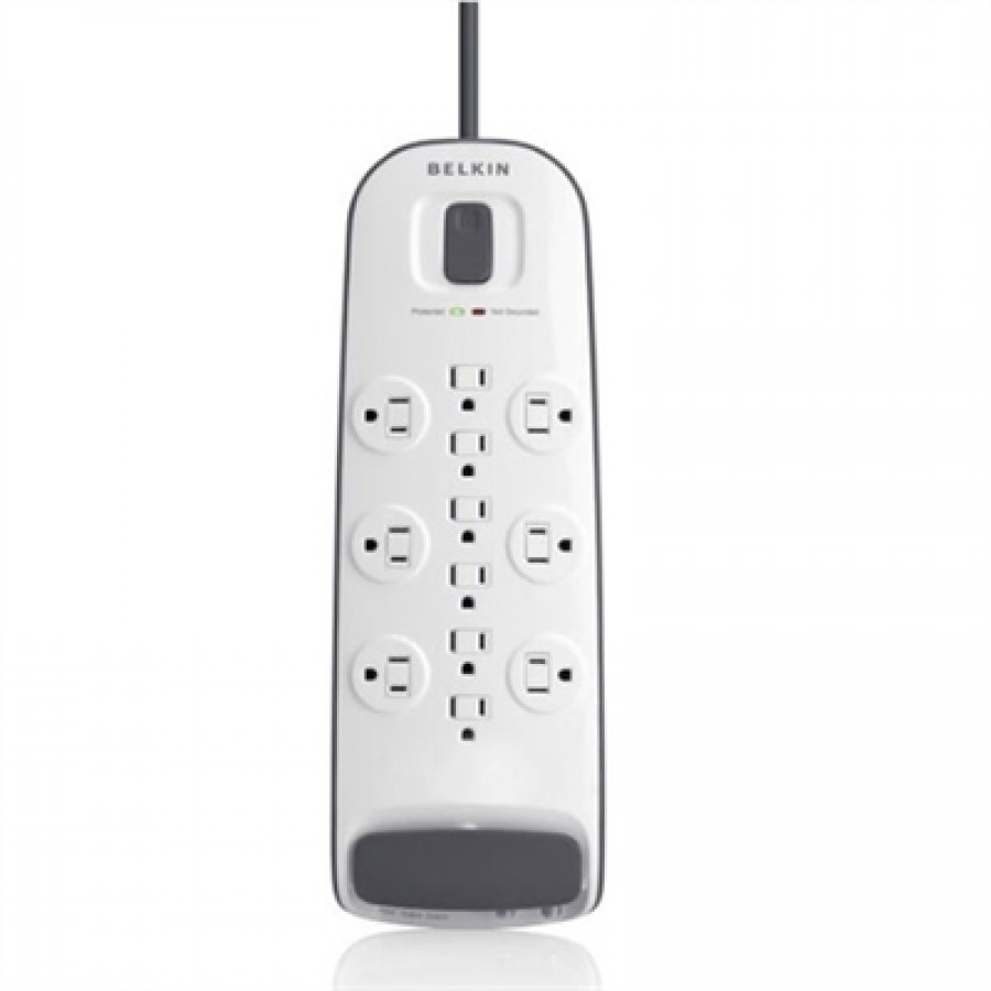Belkin Surge Prt 12OT Ra 3000J $250k 8' Coax Tel