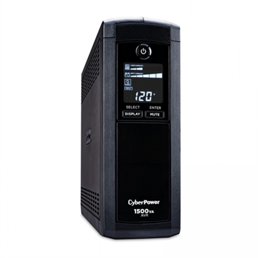 Cyberpower 1500VA/900W Mini-tower AVR UPS - 12 Outlets LCD Serial/USB 3 Yr Warranty