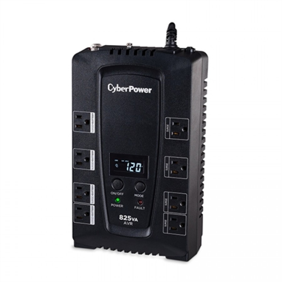 Cyberpower 825VA/450W UPS 8 X Nema 5-15R Outlets Avr LCD 3 Yr Wty