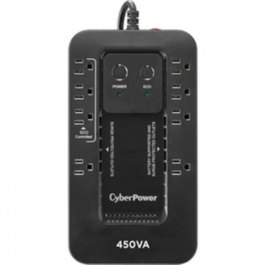 Cyberpower 450VA/260W Compact Standby UPS. 8 NEMA 5-15R outlets USB 3 Yr Wty