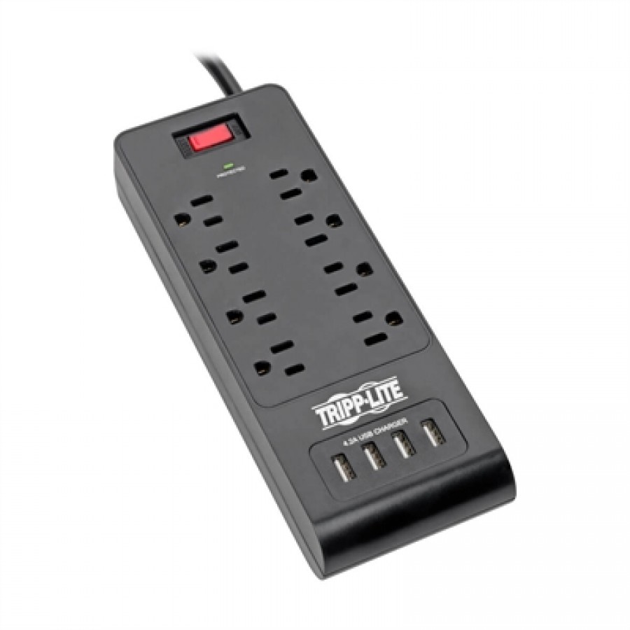 Eaton 8-Outlet Surge Protector Power Strip with USB Safeguards Your Sensitive Electronics