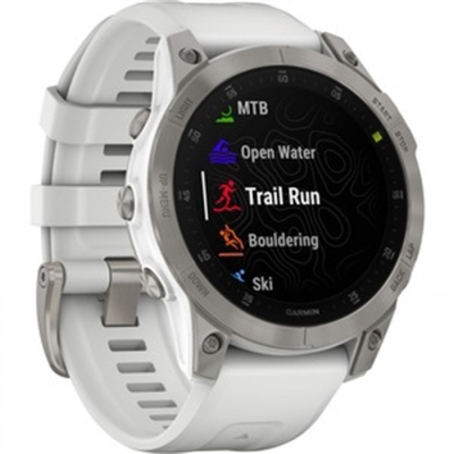 Garmin USA Titanium with White band