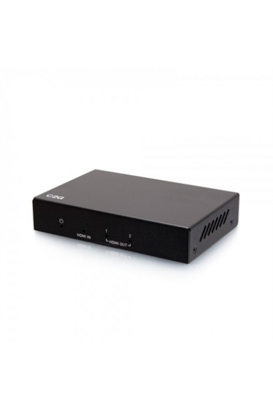 C2G 2-Port HDMI Distribution Amplifier Splitter - 4K 60Hz - HDR - 7.1 Audio