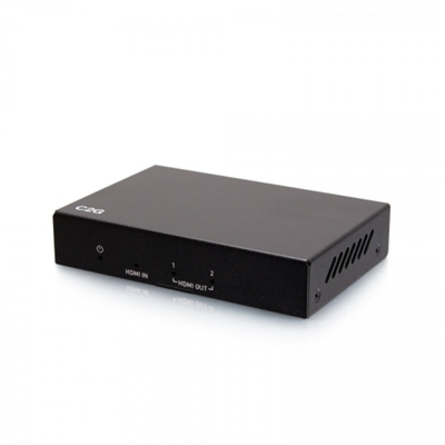 C2G 2-Port HDMI Distribution Amplifier Splitter - 4K 60Hz - HDR - 7.1 Audio