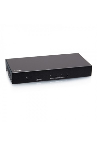 C2G 4-Port HDMI Distribution Amplifier Splitter - 4K 60Hz - HDR - 7.1 Audio