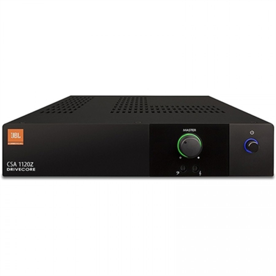 Harman Professional Solutions JBL 1 x 120W DriveCore Amplifier Fanless 4ohm/8ohm/70V/100V 1U Half-Rack Mounting kit