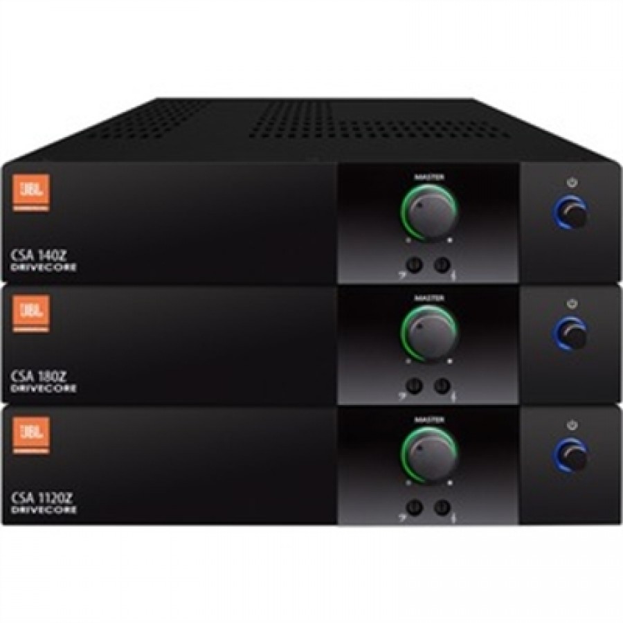 Harman Professional Solutions JBL 1 x 40W DriveCore Amplifier Fanless 4ohm/8ohm/70V/100V 1U Half-Rack Mounting kit