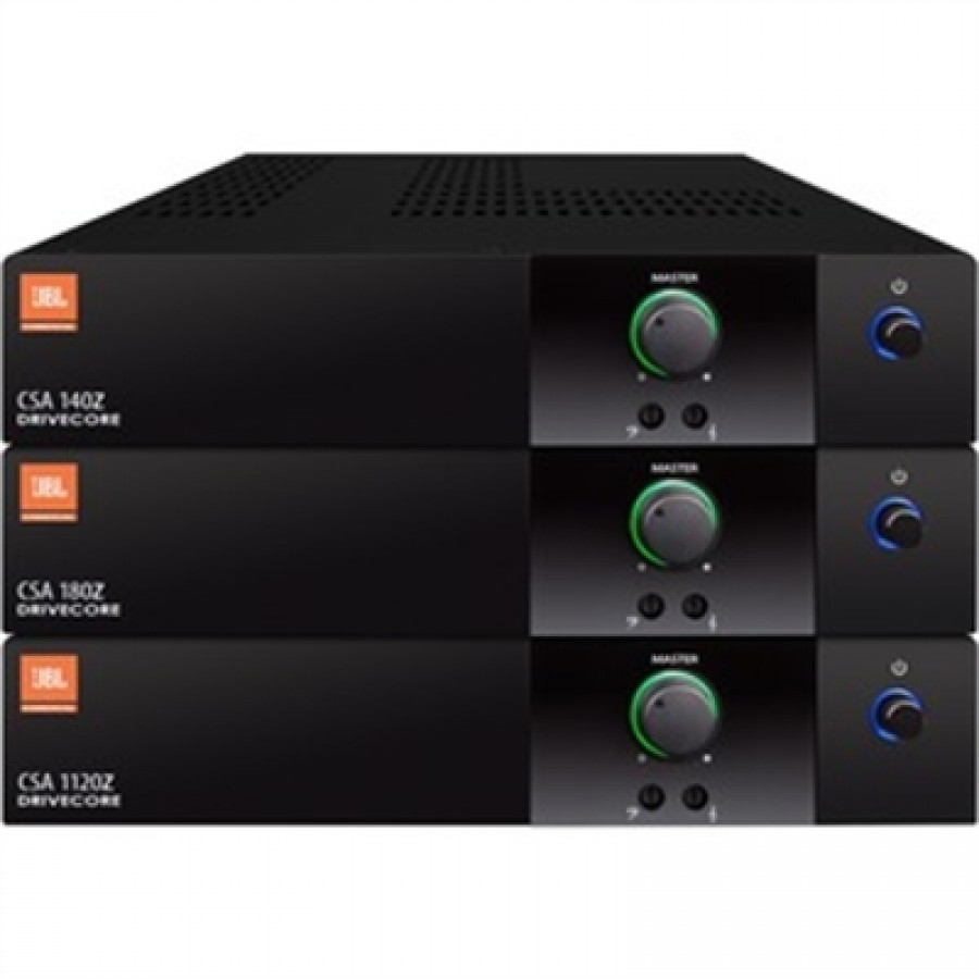 Harman Professional Solutions JBL 1 x 80W DriveCore Amplifier Fanless 4ohm/8ohm/70V/100V 1U Half-Rack Mounting kit