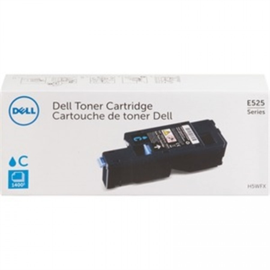 FINAL SALE NO BACKORDERS Dell 1 400 Page Cyan Toner Cartridge for Dell E525w Color Multifunction Printer