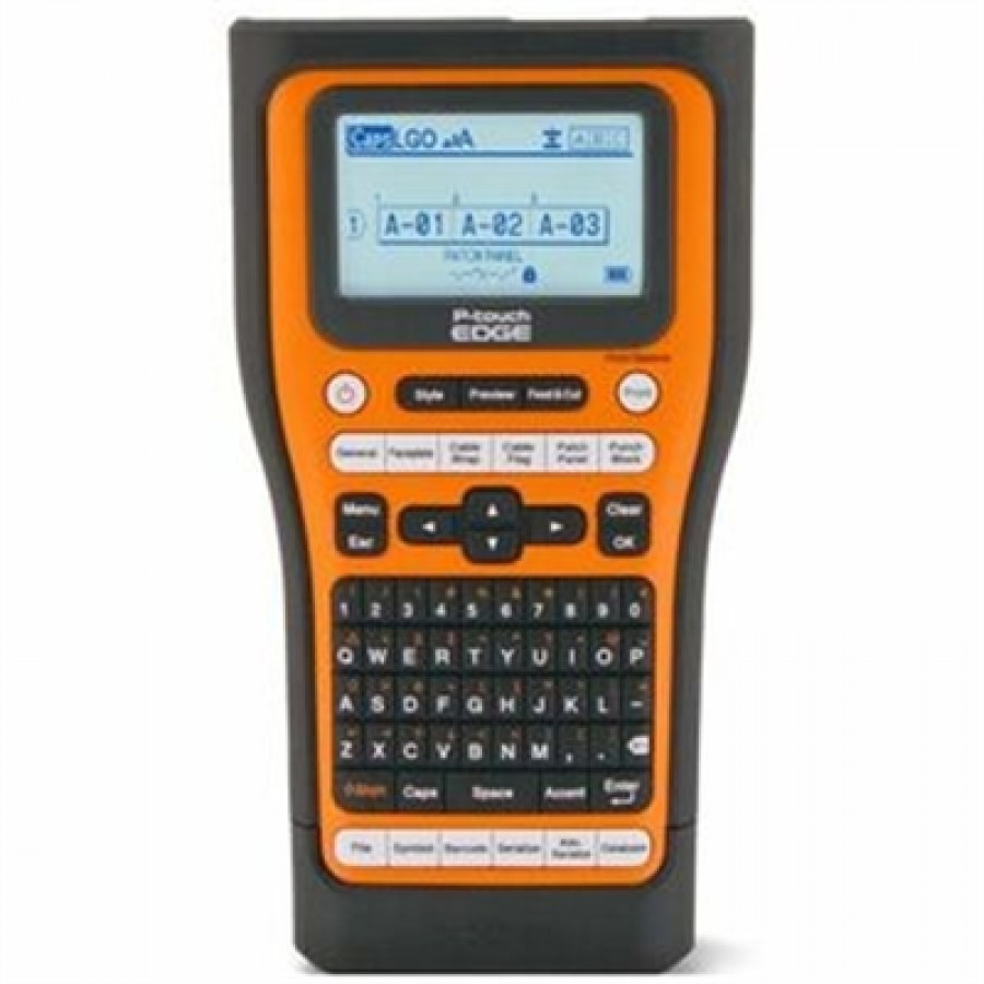 Brother Mobile Solutions PTE510 Industrial Handheld Labeling Tool w/ USBC Connectivity Auto Full/Half Cutter HandStrap Liion Battery Case