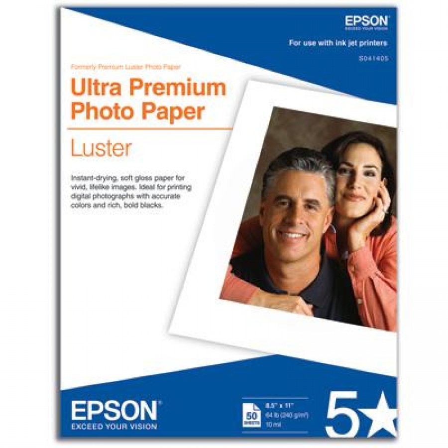 Epson Letter Size Premium Luster Photo Paper (50 sheets)