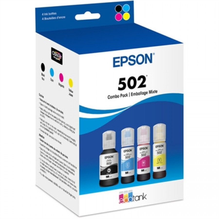 EPSON T502 Dye Color Black and Color Combo Pack / ET-2700 ET-2750 ET-3700 ET-3750 ET-4750