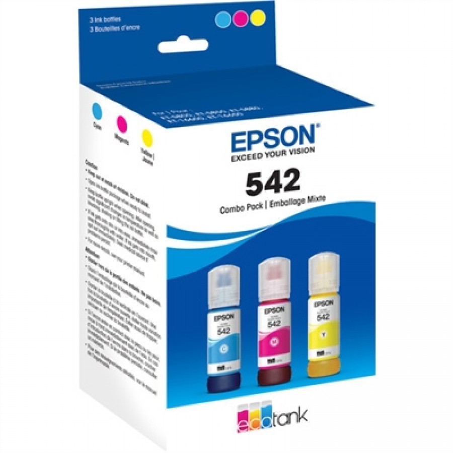 EPSON T542 Pigment Color Combo Ink Bottles with Sensormatic / EcoTank Pro ET-5800 ET-5850 ET-5880 ET-16600 ET-16650