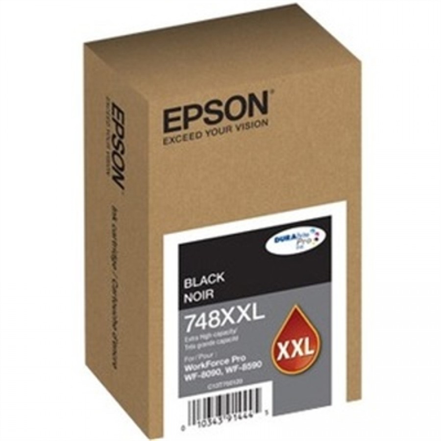EPSON T748 DURABrite Pro Black Ink Cartridge Extra Large Capacity / WF-6090 6530 6590 8090 8590