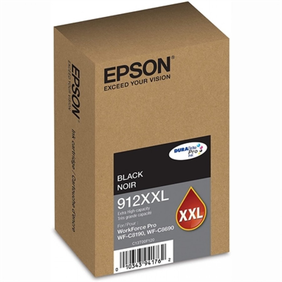 EPSON T912 DuraBrite Extra High Capacity Black Ink Cartridge / WF-C8690 WF-C8190