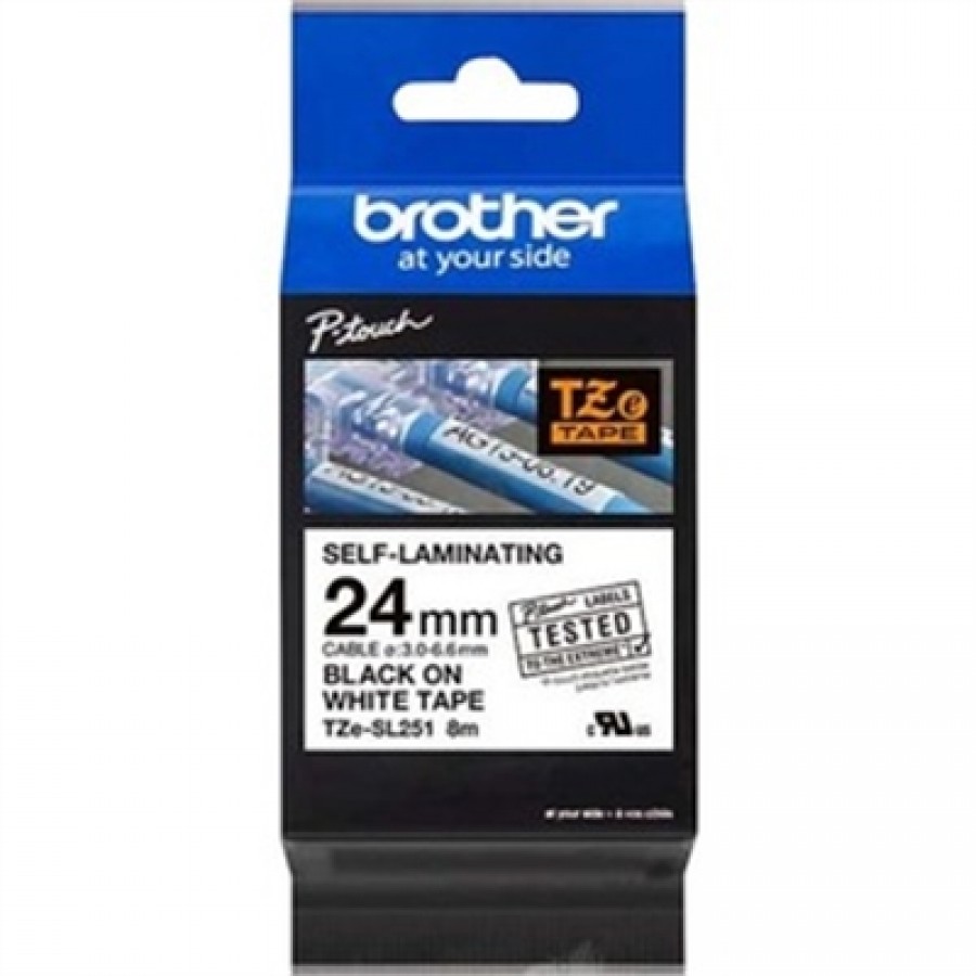 Brother Mobile Solutions Black Ink on White Label